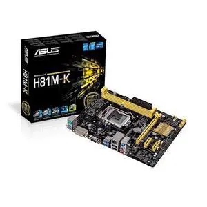 ASUS H81M-K Micro-ATX H81 LGA1150, UEFI BIOS, superb integrated graphics performance unique USB 3.0 performance,1 x PCIe x16 expansion card slot, 2 x PCIe 2.0 x1 expansion card slots