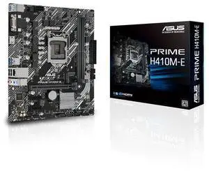 ASUS PRIME H410M-E Intel H410 (LGA 1200) mic-ATX motherboard with M.2 support, DDR4 2933MHz, HDMI, D-Sub, USB 3.2 Gen 1 ports, SATA 6 Gbps, COM header