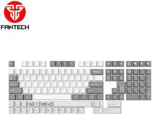 FANTECH Keycap Set Cherry Profile-Pet Double Shot,Dual-Shot Pbt Keycaps, Epic Greyscale