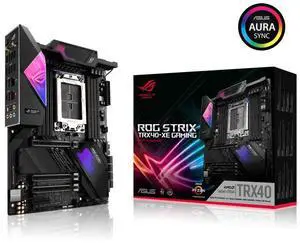 ASUS ROG STRIX TRX40-XE GAMING AMD TRX40 ATX motherboard sTRX4 for 3rd Gen AMD Ryzen Threadripper series processors,16 power stages,Wi-Fi 6 (802.11ax),2.5 Gbps LAN,USB 3.2 Gen 2,Aura Sync RGB lighting