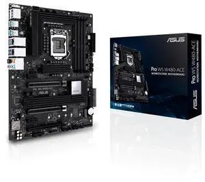 ASUS Pro WS W480-ACE Intel ATX workstation motherboard LGA 1200 for Intel Xeon W-series processors,DDR4-2933 ECC memory, ASUS Control Center Express, Dual LAN, RTL8117, Dual Type-C Thunderbolt 3 ports