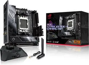 ASUS ROG STRIX X670E-I GAMING WIFI AMD X670 Mini-ITX motherboard AM5,ROG Strix Hive,EZ mode PBO button,DDR5 support,onboard WiFi 6E,Core Flex,AI Cooling II,two USB4 Type-C ports,Aura Sync RGB lighting
