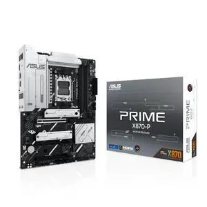 ASUS PRIME X870-P AMD X870 (AM5 Socket) ATX motherboard,DDR5 slots, four M.2 slots, Realtek 2.5 Gb Ethernet, USB 40Gbps, SATA 6Gbps ports, USB 5 Gbps header and Aura Sync RGB lighting