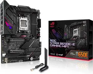 ASUS ROG Strix B650E-E Gaming WiFi AM5 Ryzen 7000 Gaming Motherboard(16+2 Power Stages,DDR5,4X M.2 Slots, PCIe® 5.0, WiFi 6E, 2.5G LAN,USB 3.2 Gen 2x2 Type-C® Rear I/O Port, Aura Sync RGB)