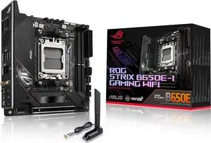 ASUS ROG Strix B650E-I Gaming WiFi AMD B650 AM5 Ryzen mini-ITX Motherboard, 10+2 Power Stages, DDR5, 2X M.2 Slot, PCIe® 5.0, 2.5G LAN, WiFi 6E, USB 3.2 Gen 2x2 Type-C,Aura Sync RGB lighting