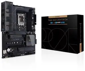 ASUS ProArt B660-CREATOR D4 LGA 1700(Intel 12th Gen)ATX content creator motherboard(PCIe 5.0,DDR4,2.5G&1G LAN,3xM.2 slots,front USB 3.2 Gen2x2 Type-C ports with 60W fast charging,M.2 E slot)