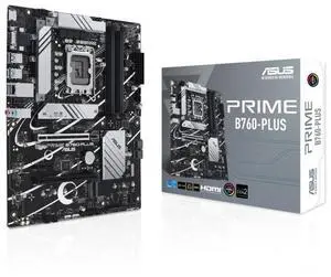 ASUS PRIME B760-PLUS Intel B760 (LGA 1700) ATX motherboard,PCIe 5.0, three PCIe 4.0 M.2 slots, DDR5,SATA 6 Gbps, USB 3.2 Gen 2x2 Type-C,front USB 3.2 Gen 1 Type-C,Thunderbolt (USB4) support,Aura Sync