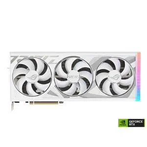 ASUS ROG Strix GeForce RTX 4080 SUPER White Edition Gaming Graphics Card (PCIe 4.0, 16GB GDDR6X, DLSS 3, HDMI 2.1a, DisplayPort 1.4a, Vapor Chamber, Aura Sync) ROG-STRIX-RTX4080S-16G-WHITE