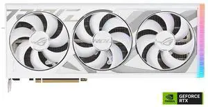 ASUS ROG Strix GeForce RTX 4090 White OC Edition Gaming Graphics Card (PCIe 4.0, 24GB GDDR6X, HDMI 2.1a, DisplayPort 1.4a) ROG-STRIX-RTX4090-O24G-WHITE