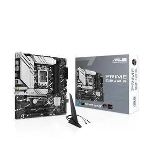 ASUS PRIME B760M-A WIFI D4 Intel B760 (LGA 1700) mATX motherboard,PCIe 4.0, two M.2 slots,Realtek 2.5Gb Ethernet,Wi-Fi 6,DisplayPort,SATA 6 Gbps,rear USB 3.2 Gen 2,front USB 3.2 Gen 1 Type-C,Aura Sync