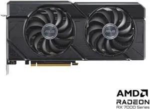 ASUS DUAL RX7700XT O12G GDDR6 (PCIe 4.0, 12GB GDDR6, HDMI 2.1, DisplayPort 2.1) DUAL-RX7700XT-O12G