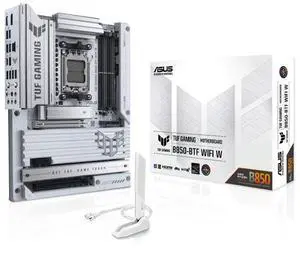 ASUS TUF Gaming B850-BTF WiFi W AMD B850 ATX Motherboard,AM5,Hidden-Connector Design,14+2+1 80A DrMOS Power Stages,DDR5, PCIe 5.0 Ready,3X M.2,Wi-Fi 7, 2.5Gb LAN,DP,HDMI,USB 20Gbps Type-C ,Aura Sync
