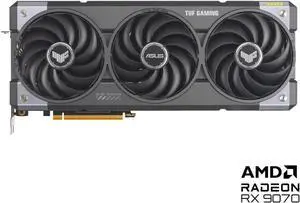 ASUS TUF Gaming Radeon RX 9070 16GB 256-Bit GDDR6 PCI Express 5.0 RDNA 4 Graphics Card TUF-RX9070-O16G-GAMING