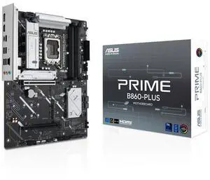 ASUS PRIME B860-PLUS Intel B860 (LGA 1851) ATX motherboard, DDR5, PCIe 5.0 x16 SafeSlot, DisplayPort, USB 20Gbps port, front panel USB 5Gbps Type-C port, 3x M.2 slots, Realtek 2.5Gb Ethernet