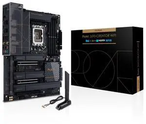 ASUS ProArt Z690-CREATOR WIFI Intel Z690 LGA 1700 ATX motherboard, PCIe 5.0,DDR5 ,Thunderbolt 4,10 Gb and 2.5 Gb Ethernet,WiFi 6E, 4×PCIe 4.0 M.2 slots,a USB 3.2 Gen 2x2 front panel connector