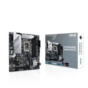 ASUS PRIME Z690M-PLUS D4 Intel Z690 (LGA 1700) mATX motherboard,PCIe 5.0,three M.2 slots,10+1 DrMOS, DDR4,DisplayPort,Intel 1 Gb Ethernet,USB 3.2 Gen 2x2 Type-C,front USB 3.2 Gen 1 Type-C,Aura Sync