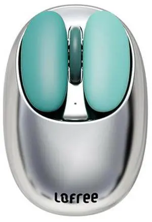 LOFREE Peacock Bluetooth Wireless Mouse - Magnetic Nail Customization, Electroplated Body, 2 Modes (Bluetooth/Wired), 5 DPI Sensitivity (800-3600), Silent Click, Multi-System (Mac/Windows/Android)