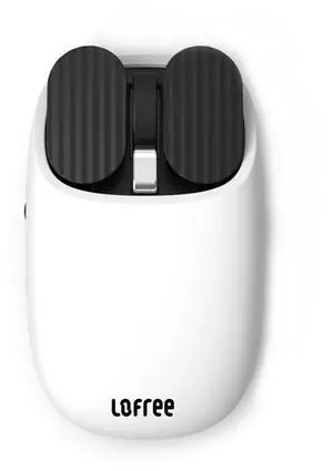 LOFREE MAUS Chips Wireless Bluetooth Mouse - Multi-system Compatible (Windows 10/Mac), 4000 DPI, Nordic Chip, 60-Day Battery, Dual Mode (White)