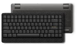 LOFREE EDGE84 OE920 Ultra-Thin Wireless Mechanical Keyboard: Carbon Fiber & Magnesium Alloy Build, 84-Key Compact Layout, Bluetooth 5.0/USB-C Dual Mode, Portable for Mac/Windows Laptop - Matte Black