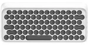 LOFREE DOT Round Bluetooth Mechanical Keyboard  Retro Stylish 61-Key 60% Layout for Mac/PC/Laptop/Phone (Clicky Blue Switches)  Compatible (MacOS/Windows/iOS/Android), Wireless/Wired Dual Mode