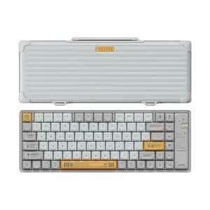 LOFREE Xiaolang 84-Key Bluetooth Mechanical Keyboard - Dual-Mode Wireless/Type-C, GATERON Brown Switches, Multi-System Compatible, Full N-Key Rollover, ABS Keycaps for Office & Gaming/Gray