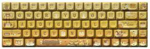 LOFREE Keycap Adaptor for Small Warp 68-Key Wireless Mechanical Keyboard - Multi-themed design, oil-resistant PBT material, retro/vintage/modern style, compatible with Cherry MX Switch DIY