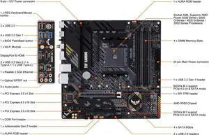 ASUS TUF GAMING B550M-PLUS WIFI II Heavy Gunner Motherboard, 8+2-Phase Power Supply , PCIe 4.0. WiFi 6, Bi-directional AI Noise Cancellation , AURA SYNC Divine Light Sync