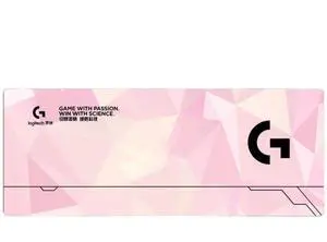Logitech DESK MAT Large Fine Surface gaming Mouse Pad, 28*12*0.2in, Long Thickened, Non-Slip Rubber Backing, Low Friction, 70cm*30cm*0.3cm, F005-14 pink
