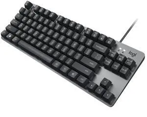 Logitech K835 TKL MECHANICAL Wired Mechanical Gaming Keyboard, Curved Keycaps, 84-Key Compact Design, Aluminum, 12 Dual Function FN Pushbuttons, PC/Mac Compatible - Black - Red Shaft Logitech K835 TKL MECHANICAL Wired Mechanical Gaming Keyboard, Curved Keycaps, 84-Key Compact Design, Aluminum, 12 Dual Function FN Pushbuttons, PC/Mac Compatible - Black - Red Shaft