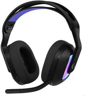 Logitech G522 LIGHTSPEED Wireless Gaming Headset, LIGHTSYNC RGB, Full Bandwidth Mic, Advanced Synchronized Audio, Tri-Connectivity with LIGHTSPEED, Bluetooth, Black - Stereo - USB Type A, USB Type C -
