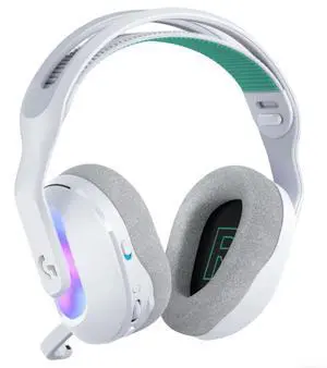Logitech G522 LIGHTSPEED Wireless Gaming Headset, LIGHTSYNC RGB, Full Bandwidth Mic, Advanced Synchronized Audio, Tri-Connectivity with LIGHTSPEED, Bluetooth, white - Stereo - USB Type A, USB Type C -