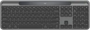 Logitech Signature Slim Solar+ K980  Wireless Keyboard, Quiet Typing, Secure Receiver, Bluetooth, Windows, Mac - Graphite - Wireless Connectivity - Bluetooth/RF - 5.1 - 32.81 ft - 2.40 GH