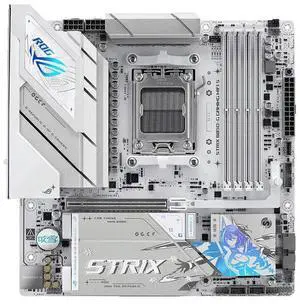ASUS ROG Strix B850-G Gaming WiFi S AMD AM5 B850 mATX white Motherboard with 14+2+1 power stages, DDR5 support with AEMP, WIFI 7,4x M.2, PCIe 5.0 x16, USB 20Gbps Type-C, VRM thermal armor, 8-layer PCB