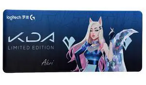 Logitech League of Legends KDA DESK MAT Large Fine Surface gaming Mouse Pad, 28*12*0.2in, Long Thickened, Non-Slip Rubber Backing, Low Friction, 70cm*30cm*0.3cm,LOL KDA Ahri Limited Edition blue Logitech League of Legends KDA DESK MAT Large Fine Surface gaming Mouse Pad, 28*12*0.2in, Long Thickened, Non-Slip Rubber Backing, Low Friction, 70cm*30cm*0.3cm,LOL KDA Ahri Limited Edition blue