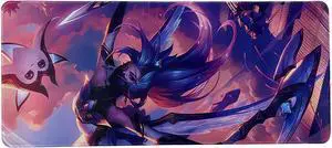 Logitech League of Legends DESK MAT Large Fine Surface gaming Mouse Pad, 28*12*0.2in, Long Thickened, Non-Slip Rubber Backing, Low Friction, 70cm*30cm*0.3cm, LOL Akali purple Logitech League of Legends DESK MAT Large Fine Surface gaming Mouse Pad, 28*12*0.2in, Long Thickened, Non-Slip Rubber Backing, Low Friction, 70cm*30cm*0.3cm, LOL Akali purple