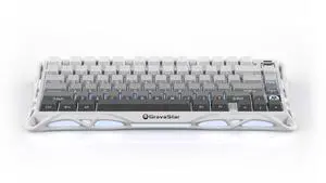 GravaStar Cocoon 75 Tri-Mode Mechanical Keyboard Gasket Mount, Metal Frame, RGB Backlit, Wireless/Wired/Bluetooth, Home & Gaming Keyboard,Gradient White GravaStar Cocoon 75 Tri-Mode Mechanical Keyboard Gasket Mount, Metal Frame, RGB Backlit, Wireless/Wired/Bluetooth, Home & Gaming Keyboard,Gradient White