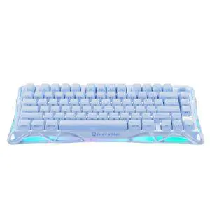 GravaStar Cocoon 75 Tri-Mode Mechanical Keyboard ,Gasket Mount, Metal Frame, RGB Backlit, Wireless/Wired/Bluetooth, Home & Gaming Keyboard, Ice Blue GravaStar Cocoon 75 Tri-Mode Mechanical Keyboard ,Gasket Mount, Metal Frame, RGB Backlit, Wireless/Wired/Bluetooth, Home & Gaming Keyboard, Ice Blue