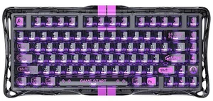 GravaStar Magnetic Switch Gaming Keyboard , Full Aluminum Frame, Wired Single-Mode, RGB Backlit, 8K Polling Rate,V75 lite Transparent Black GravaStar Magnetic Switch Gaming Keyboard , Full Aluminum Frame, Wired Single-Mode, RGB Backlit, 8K Polling Rate,V75 lite Transparent Black