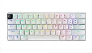 Logitech G PRO X 60 LIGHTSPEED Wireless Gaming Keyboard, Ultra Compact TKL 60% Mechanical Keyboard for Windows PC, LIGHTSYNC RGB, Dual-Shot PBT Keycaps, GX Optical Tactile Switches, White Logitech G PRO X 60 LIGHTSPEED Wireless Gaming Keyboard, Ultra Compact TKL 60% Mechanical Keyboard for Windows PC, LIGHTSYNC RGB, Dual-Shot PBT Keycaps, GX Optical Tactile Switches, White
