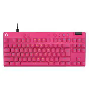 Logitech G PRO X TKL RAPID Tenkeyless Wired Gaming Keyboard, With Magnetic Analog Switches, Rapid Trigger Mode, G PROX TKL RAPID, Customizable RGB Lighting, PINK - Cable Connectivity - USB Typ Logitech G PRO X TKL RAPID Tenkeyless Wired Gaming Keyboard, With Magnetic Analog Switches, Rapid Trigger Mode, G PROX TKL RAPID, Customizable RGB Lighting, PINK - Cable Connectivity - USB Typ