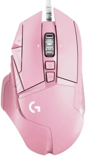 Logitech (G) G502 HERO Wired Gaming Mouse, RGB with Weighted Macro Programming, 25600DPI, 11buttons, Laptop Big Hand Mouse, for Windows® 7 or later/macOS 10.11 or later/ChromeOS, pink Logitech (G) G502 HERO Wired Gaming Mouse, RGB with Weighted Macro Programming, 25600DPI, 11buttons, Laptop Big Hand Mouse, for Windows® 7 or later/macOS 10.11 or later/ChromeOS, pink