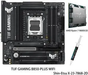 ASUS TUF GAMING B850 PLUS WIFI Motherboard & AMD Ryzen 7 9800X3D