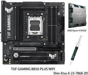 ASUS PRIME B650M-R Motherboard & AMD Ryzen 7 9800X3D CPU Combo