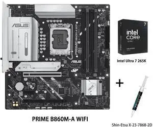 ASUS PRIME B860M-A WIFI-CSM Motherboard & Intel Ultra 7 265K CPU
