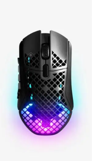 SteelSeries Aerox 9 Wireless Ultra-Light Gaming Mouse, 18000 DPI Optical Sensor, 18 Programmable Buttons with 12-Key Side Panel, 89g Honeycomb Shell, IP54 AquaBarrier, Quantum 2.0, 3 RGB, Black SteelSeries Aerox 9 Wireless Ultra-Light Gaming Mouse, 18000 DPI Optical Sensor, 18 Programmable Buttons with 12-Key Side Panel, 89g Honeycomb Shell, IP54 AquaBarrier, Quantum 2.0, 3 RGB, Black