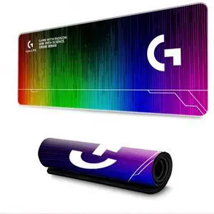 Logitech DESK MAT Large Fine Surface gaming Mouse Pad, 31.5*12*0.2in, Long Thickened, Non-Slip Rubber Backing, Low Friction,80cm*30cm*0.3cm, F005-9-colorful Logitech DESK MAT Large Fine Surface gaming Mouse Pad, 31.5*12*0.2in, Long Thickened, Non-Slip Rubber Backing, Low Friction,80cm*30cm*0.3cm, F005-9-colorful