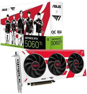 ASUS T1 GeForce RTX 5060 Ti 8GB Graphics Card, GDDR7 PCI Express 5.0 ATX Graphics Card, T1-RTX5060TI-8G-GAMING ASUS T1 GeForce RTX 5060 Ti 8GB Graphics Card, GDDR7 PCI Express 5.0 ATX Graphics Card, T1-RTX5060TI-8G-GAMING