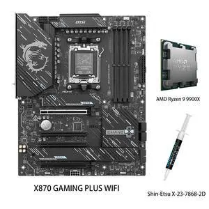 MSI X870 GAMING PLUS WIFI Motherboard & AMD Ryzen 7 9700X CPU Combo, AM5 - 60A SPS VRM, DDR5 Memory Boost 8200+ MT/s (OC), PCIe 5.0 x16 & 4.0 x16, M.2 Gen5, Wi-Fi 7, 5G LAN MSI X870 GAMING PLUS WIFI Motherboard & AMD Ryzen 7 9700X CPU Combo, AM5 - 60A SPS VRM, DDR5 Memory Boost 8200+ MT/s (OC), PCIe 5.0 x16 & 4.0 x16, M.2 Gen5, Wi-Fi 7, 5G LAN