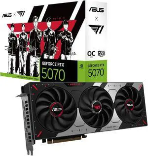 ASUS T1 GeForce RTX 5070 12GB GDDR7 PCI Express 5.0 x16 ATX Graphics Card T1-RTX5070-12G-GAMING ASUS T1 GeForce RTX 5070 12GB GDDR7 PCI Express 5.0 x16 ATX Graphics Card T1-RTX5070-12G-GAMING