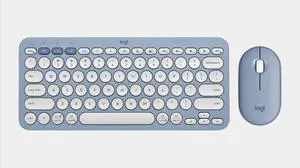 Logitech Pebble 2 Combo Wireless bluetooth Keyboard & Mouse Sets, for ChromeOS, Windows(10/11/ or higher), USB, Thin and light multi-device with customizable keys and buttons, Silent Touch, blue Logitech Pebble 2 Combo Wireless bluetooth Keyboard & Mouse Sets, for ChromeOS, Windows(10/11/ or higher), USB, Thin and light multi-device with customizable keys and buttons, Silent Touch, blue